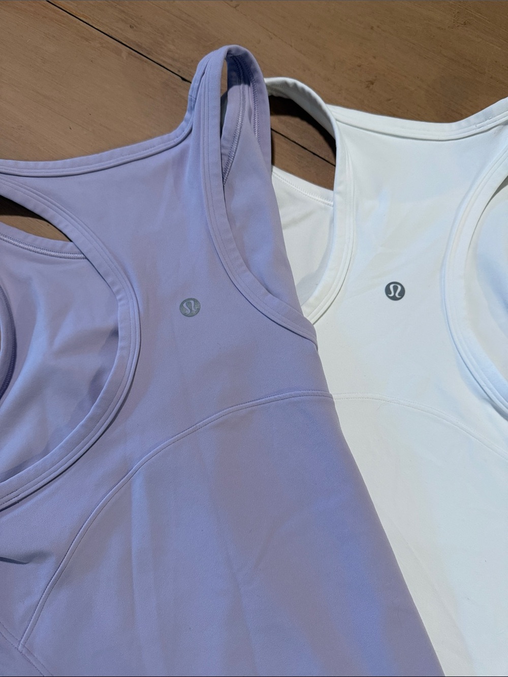 lululemon athletica Lavender and White Racerback Tank Set